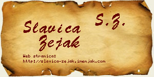 Slavica Zejak vizit kartica